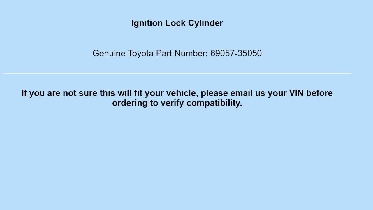 Genuine OEM For Toyota Ignition Lock Cylinder 69057-35050 6905735050