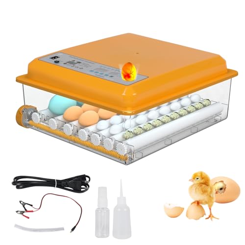 Incubadora totalmente automática para pollos, con sistema de rotación automático y control de temperatura, incubadora de huevos para 12 16 huevos (amarillo 36)