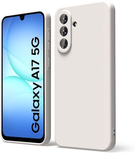 Image of DIZORO Microfiber Candy Case for Samsung A17 5G Smooth Touch Cushion Liquid Soft Silicone Gel Rubber Phone Cases Non-Slip Full Body Protective Shockproof Back Cover -Stone