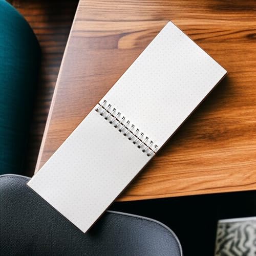 Image of INNAXA A6 Blank Notepad - 100 GSM Paper, Black Cover | Wirebound Pocket Notebook A6 Note Pad Notebook for Notes, Sketching & Ideas 50 Pages (Black, Pack of 6)