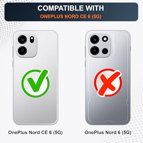 Image of CEDO Cover for OnePlus Nord CE 6 (5G) | Camera Protection Shockproof Bumper-Edge | 360 Degree Protection Acrylic Crystal Clear TPU+PC | Transparent Back Case Backcover (Transparent)