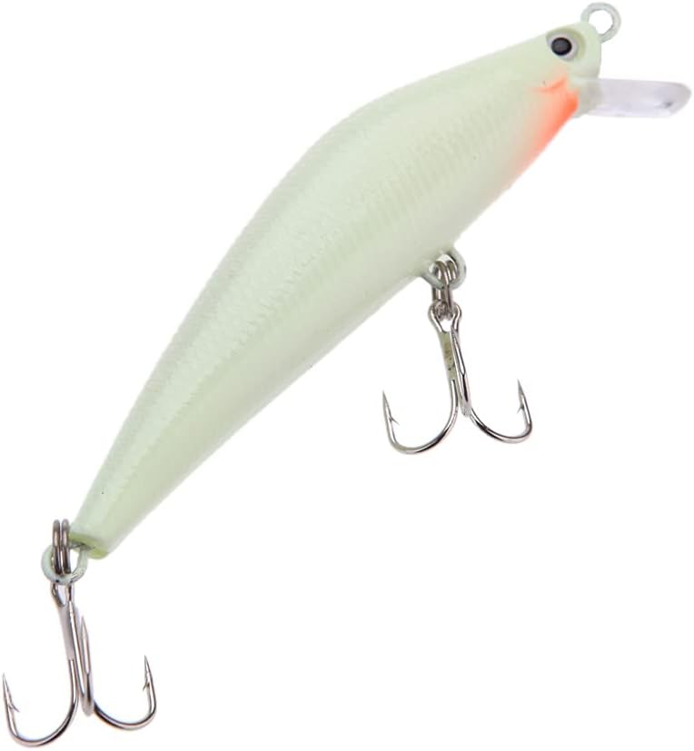 3D Luminous Night Bait Minnow Lure Hard Bait Lure Fish Hook 82mm 8g Artificial Fishing Tackle Accessory with Two Triangle Hooks