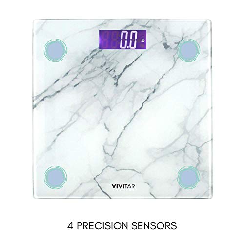 Marble Digital Scale | Glass Digital Weight Scale | Realistic Marble Finish | Marble Bathroom Scale | 395 Pound Capacity | Bathroom Scales For Weight | Digital Scales For Body Weight | Scale Weight #TOP2