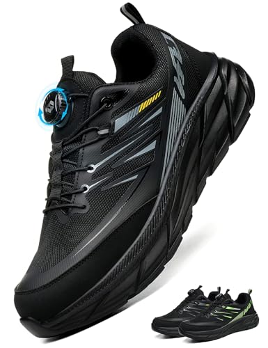 Scarpe Antinfortunistiche Uomo Donna Scarpe da Lavoro Leggere con Bottone Chiusura Rapida...