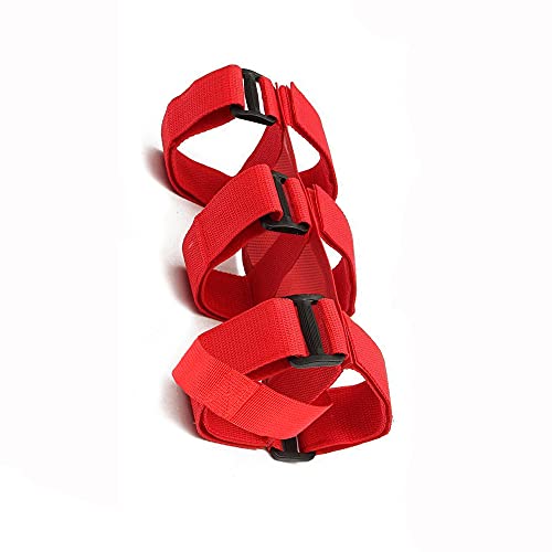 Samman Fire Extinguisher Strap Holder Adjustable Extinguisher Mount Bracket Roll Bar Compatible with Jeep Wrangler JK JKU JL TJ CJ Red 1PC