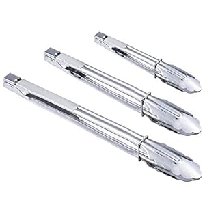 HINMAY Edelstahl Lebensmittelzange Set, 3 Stück