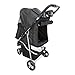 TRIXIE Buggy für Hunde, 47 × 100 × 80 CM, 4,6 kg - extra leicht, schwarz, bis 11 kg belastbar - 28958