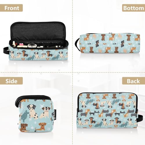 Bolsa de viaje para herramientas de cabello Funny Dachshund Marble, resistente al calor, para planchas, rizadores y organizador portátil miniatura 5