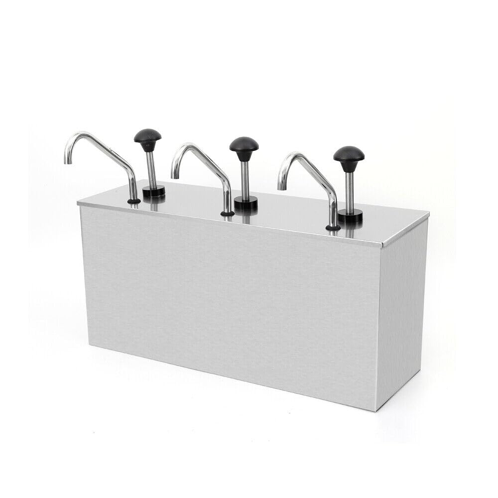 Distributeur de pompe à sauce, pompe à sauce, distributeur de sauce, distributeur de moutarde, ketchup (4 l x 3)