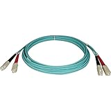 Tripp Lite 10Gb Duplex Multimode 50/125 OM3 LSZH Fiber Patch Cable (SC/SC) - Aqua, 1M (3-ft.)(N806-01M)