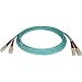 Tripp Lite 10Gb Duplex Multimode 50/125 OM3 LSZH Fiber Patch Cable (SC/SC) - Aqua, 1M (3-ft.)(N806-01M)