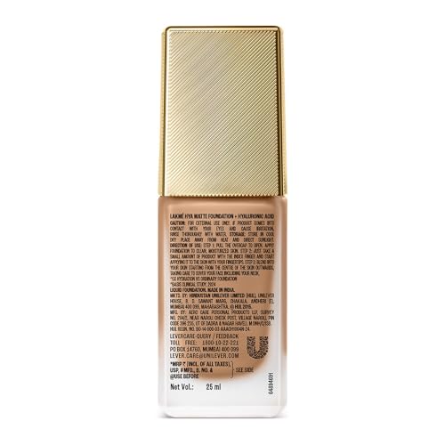 Image of Lakme 9to5 Hya Matte Foundation + Hyaluronic Acid Neutral Almond - 25ml