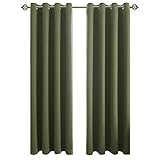 Einfache Montage: Jedes Stück verfügt über 8 silberfarbigen Metallösen (Außendurchmesser ist 6cm, Innendurchmesser 4cm), die sauber eingearbeitet und direkt im Stoff eingesetzt sind. Schieben Sie einfach die gängigen Stange durch die Ösen und hängen den Vorhang auf.