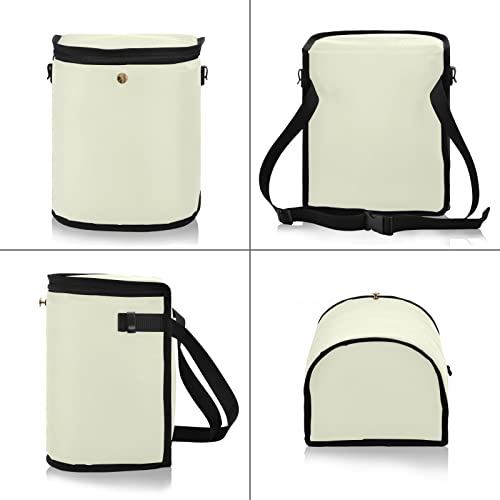 Image of Wudan Small Car Trash Can Beige Accessories for Garbage Storage Organizer with Lid Waterproof Portable Auto and Truck Interior Seat Bin