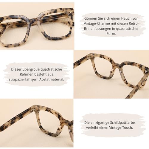 Firmoo Okulary z filtrem niebieskiego światła, bez ostrości wzroku, dla kobiet i mężczyzn, duże kwadratowe ramki, okulary do komputera, antyrefleksyjne, niebieskie światło, okulary ochronne UV do