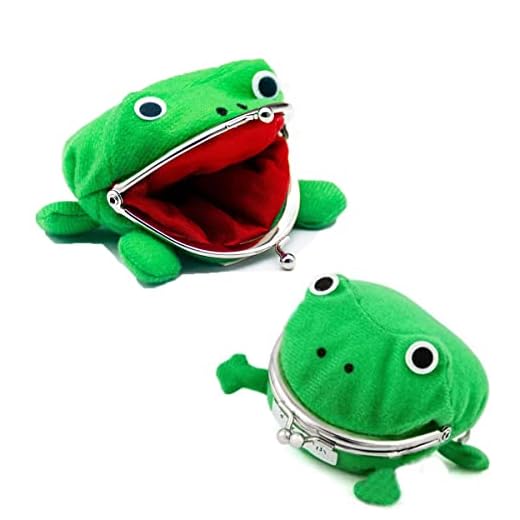 Frog Coin Wallet, Anime Cosplay Plush Frog Coin Purse Green Cartoon Frog Money Pouch Novelty Toy School Prize for Halloween Gifts(1pc)