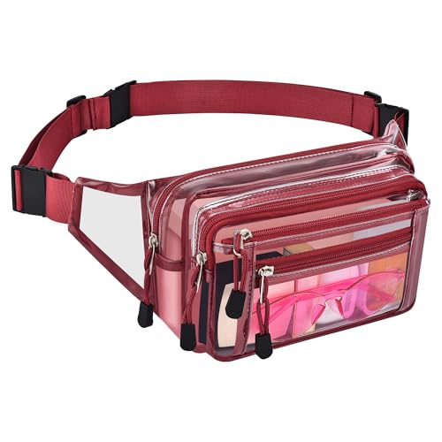 USPECLARE Clear Fanny Pack Stadium Approved Large Multi-Purpose Waist Bag