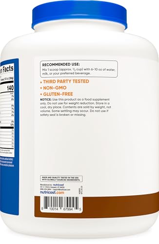 Image of Nutricost Whey Protein Isolate (Mocha) 5LBS - Gluten Free & Non-GMO