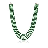Ratnavali Jewels Five Layer Mulit Color quarts Beads Necklace With adjustable Back Chain for Women