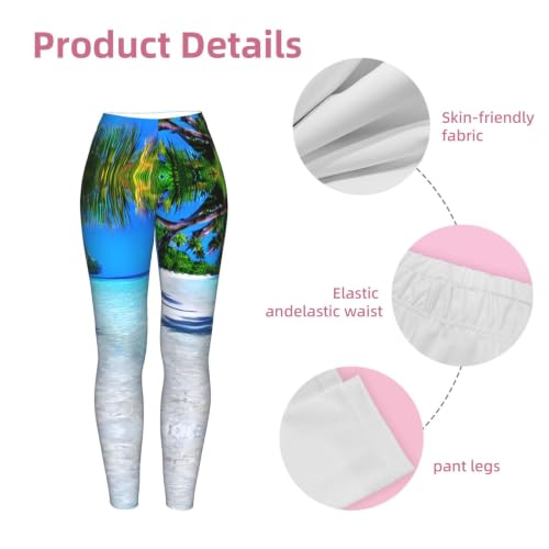 Leggings de compresión suave con estampado de playa premium confeccionados en tejido transpirable 6