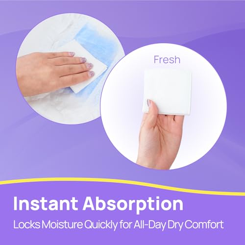 Sunkiss Incontinence Pants Women, Ultra Thin & Fast-Absorbing, Postpartum Disposable Underwear,Uk Size 6-16，Maternity Knickers, Small/Medium, White,20 Count - 7