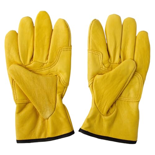 Guantes de trabajo antideslizantes de cuero con aislamiento térmico y resistencia al calor