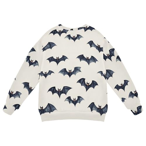 JUNZAN Halloween Bats Beige Little Kids Sweatshirts Hoodies Long Sleeve Fall Tops Shirts Party 4T2