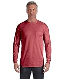 Comfort Colors C4410 Long-Sleeve Pocket T-Shirt - Brick - 'L