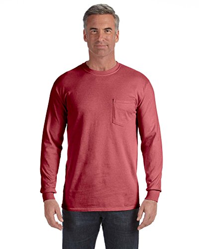 Comfort Colors C4410 Long-Sleeve Pocket T-Shirt - Brick - 'L