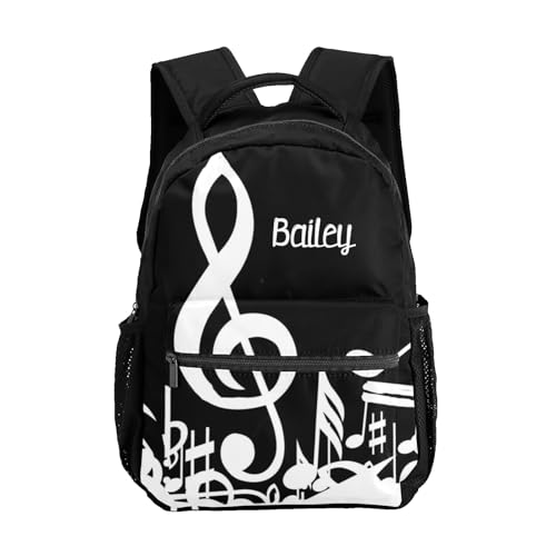 Notes Music Piano Kids Toddler Backpack Personalized School Bag with Chest Strap for Boys Girls Preschool Kindergarten Nursery Children Bag