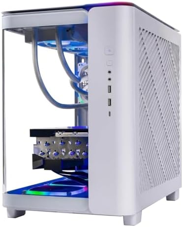 Alt Text for image 3: Front view of Skytech Gaming King 95 Case with RGB Lighting