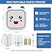 Mini Sticker Printer with 11 Rolls Paper - Thermal Sticker Maker Machine, Portable for Study Notes, Pictures, Photos, Journals, DIY, Kids Gift, Labels - Blue