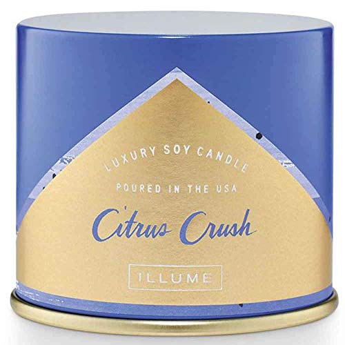 Illume Citrus Crush Soy Candle, Vanity Tin, Blue, 11.8 oz.