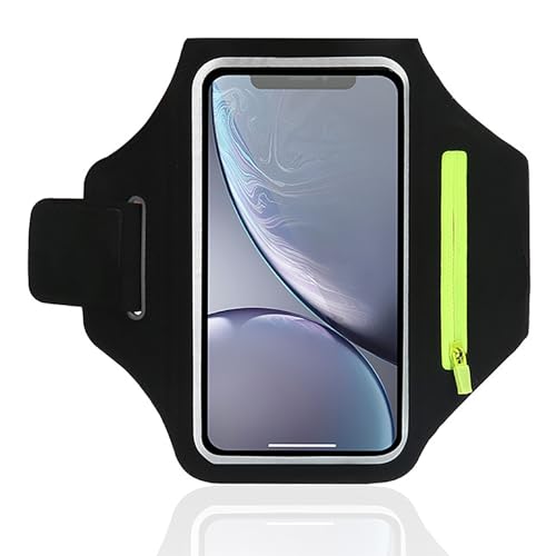 1 Pc Running Phone Armband 6.8 Inch with Earphone Bag, Sweatproof MobilePhone Armbands, Touchscreen Adjustable Strap for Most Phone