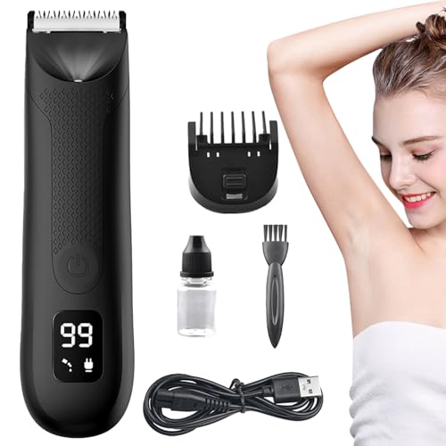 Recortadora para hombres y afeitadora de barba con pantalla LCD para cuidado corporal de viaje