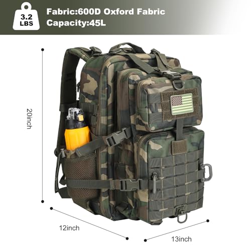 Mochila táctica Hannibal 45L para camping y trekking miniatura 2