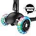 Greentest Scooter Foldable Adjustable Height Easy Turning 3 Wheel Scooter Kids Boys Girls Flashing PU Wheels