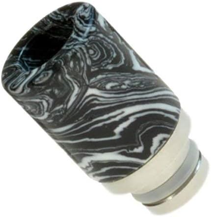 Stumpy 510 Drip Tip eCig Mouthpiece Short/Medium Turquoise/Steel Single in Black-White