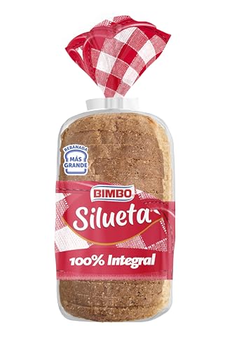 Bimbo Silueta - Pan de molde 100% Integral con Corteza 16 rebanadas, 450 g