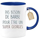 Un Cadeau Humoristique : Ce mug est parfait pour tous les Georges qui n'ont pas besoin de barbe pour prouver qu'ils sont super ! Offrez ce cadeau humoristique pour un anniversaire, Noël ou même la fête des pères. Un clin d'œil amusant qui fera sourire à coup sûr.