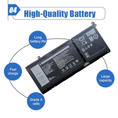 Image of 41Wh G91J0 Laptop Battery Compatible with Dell Latitude 3320 3330 3420 3520 Inspiron 3510 3511 3515 3520 3525 3530 5410 5415 5418 5420 5430 14 Plus 7420 2-in-1 Vostro 5620 5625 Series 11.25V 3467mAh