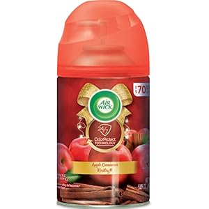Air Wick Automatic Air Freshener Spray Refill, 6ct, Apple Cinnamon, Odor Neutralization, Essential Oils