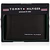 Tommy Hilfiger Men's Genuine Leather Passcase Wallet with ID Window and Multiple Card Slots