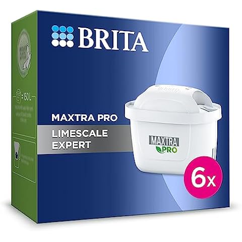 BRITA MAXTRA PRO Limescale Expert Water Filter Cartridge 6 Pack - Original BRITA refill for ultimate appliance protection, reducing impurities, chlorine and metals Cover