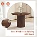 UELKS Round Dining Table Set for 4, 42'' Wood Kitchen Table Set for 4 with Storage, 5 Piece Dining Table Set with Roman Column Legs, Suitable for Kitchen and Dining Room,Farmhouse, Easy Assembly