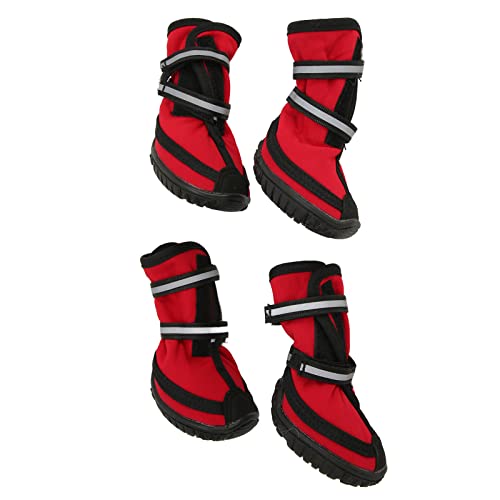 Botas Duráveis ​​para Cães Com Sola Antiderrapante e Design Respirável – Alças Reflexivas Ajustáveis