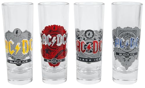 AC/DC sgac01 Chupito, Cristal, Transparente, 4 x 4 x 10.5 cm