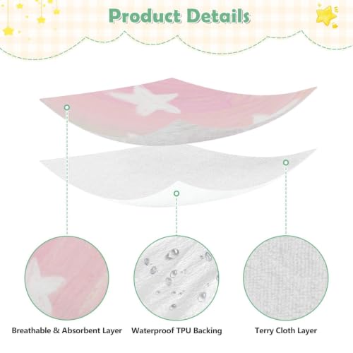 Drap-housse imperméable enfant 132x71 cm dégradé vert rosé - 6