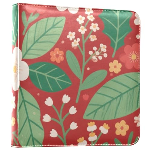 Photo Album 4x6, 5x7,6x8,Artificial Leather Photo Albums with 20 Detachable Sheets Plant Print for Family Wedding,Multi 5