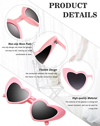 Flutesan 12 Pair Wedding Heart Shaped Sunglasses Bachelorette Vintage Cat Summer3
